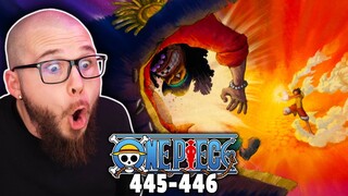 BLACKBEARD Arrives! | ONE PIECE Ep 445-446 REACTION