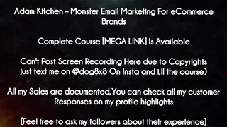 Adam Kitchen course - Monster Email Marketing For eCommerce Brands download