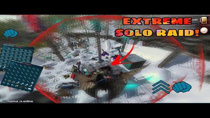 Ark Mobile | EXTREME SOLO RAID! POSSIBLE WAY TO SNEAK IN AND DESTROY CRAFTING AREA!