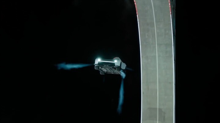 American cars can fly—Tesla Roadster achieves a smooth landing with its thrusters.