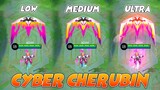 Angela Cyber Cherubin Aspirant Skin in Different Graphics Settings MLBB Comparison