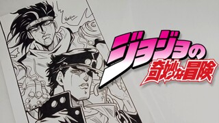 Kujo Jotaro, Star Platinum - JoJo Bizarre Adventure (SPEED DRAWING)