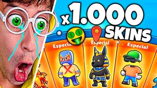 Giro x1.000 RULETAS 💎💎💎 sólo SKIN ESPECIAL 🤑! (Compro Gemas INFINITAS) - Stumble Guys TEKENDO