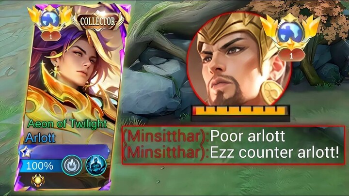 HOW TO DEAL WITH MINSITTHAR IN EXP LANE!  ARLOTT VS MINSITTAR - MLBB