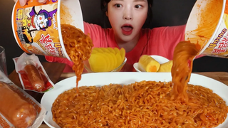 SUB) 4 ! Cheese Buldak Fire Noodles Mukbang ASMR