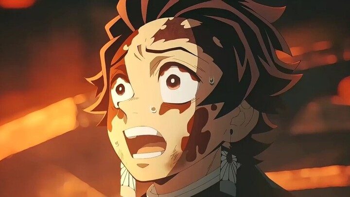 Tanjiro's last action of covering the other person's mouth was so gentle. "Demon Slayer"