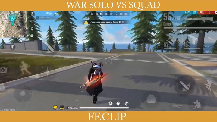 war solo vs squad, main keroyokan kira kira siapa ya yang menang?