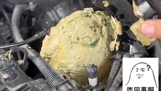The mechanic encountered an outrageous problem, ice cream popped up in the car!