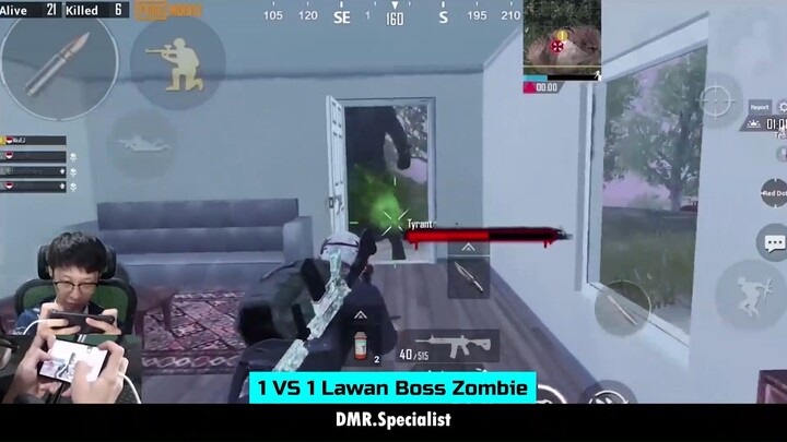 1 vs 1 lawan boss zombie!!