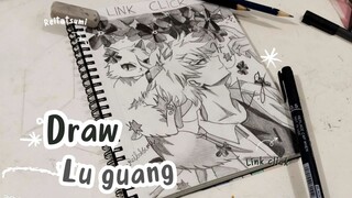 Drawing Lu Guang📷//Link Click//Black and white 🤍