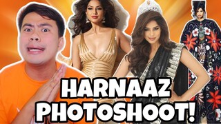 ATEBANG REACTION | HARNAAZ SANDHU FIRST OFFICIAL PHOTOSHOOT MISS UNIVERSE 2021 WITH FADIL #harnaaz