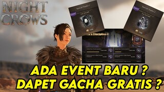 HABIS MT ADA GACHA GRATIS ? ADA EVENT BARU DI NC ? - NIGHT CROWS NFT/P2E