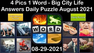4 Pics 1 Word - Big City Life - 29 August 2021 - Answer Daily Puzzle + Daily Bonus Puzzle