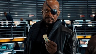 The director bets Captain America ten bucks—Marvel's iconic scene featuring Director Fury!