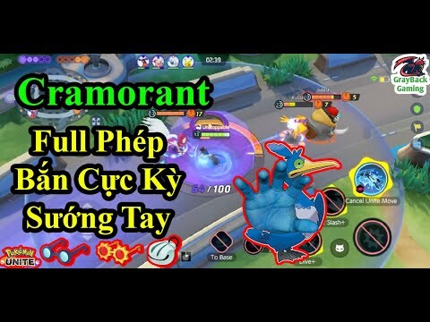 Pokemon UNITE - Cramorant Full Phép Bắn Cực Kỳ Sướng Tay