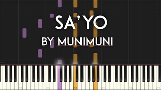 Sa'yo by Munimuni Synthesia Piano Tutorial with sheet music