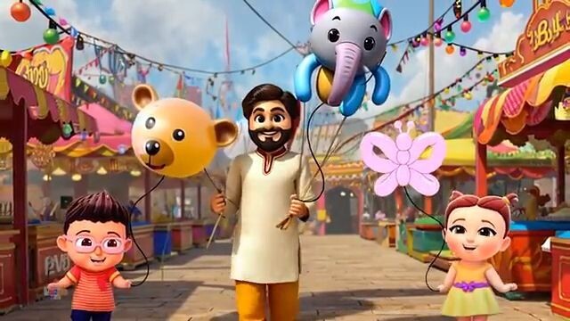 Rang Hai Yeh Kitne Pyare_ रंग है यह कितने प्यारे_ Gubbare Wala   Preschool Carto