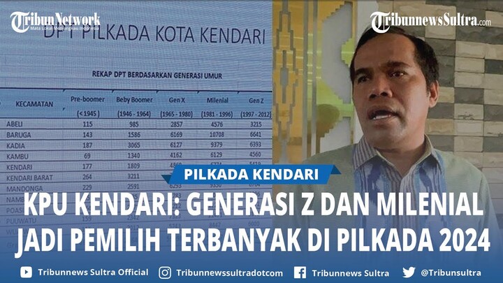 Generasi Z dan Milenial Dominasi Pemilih di Pilkada Kendari 2024, Lengkap Rinciannya per Kecamatan