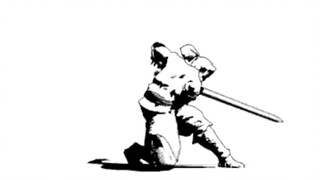 A flowing sword dance animation performance