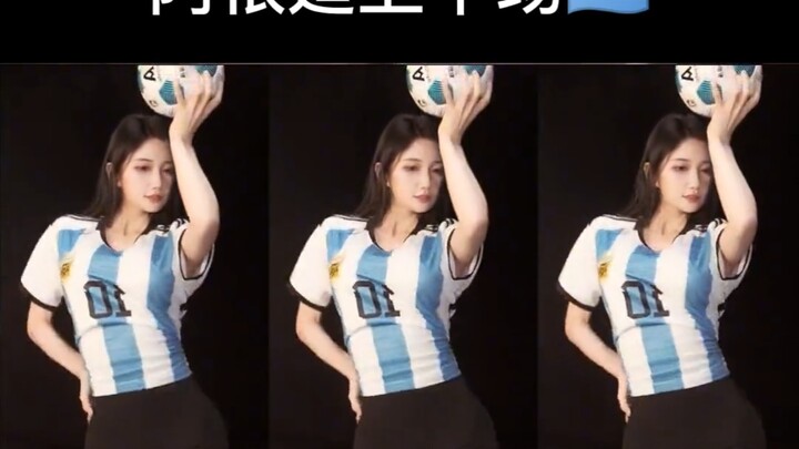 Badkong dribbles to cheer for the World Cup