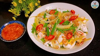 MỰC HẤP HÀNH GỪNG ngon hết chỗ chê | Bếp Của Vợ