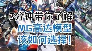 Three minutes to show you! MG Gunpla Series Inventory + Buying Guide!