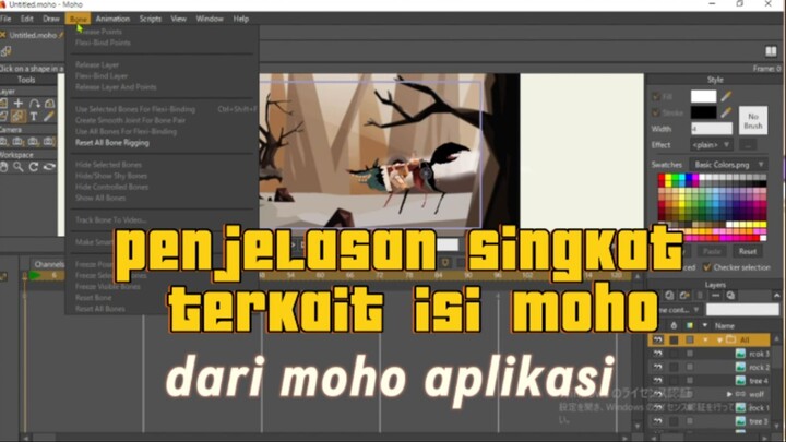 beberapa fitur di moho animasi