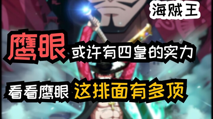 鹰眼或许拥有匹敌四皇船长的实力！ 但没有强悍的同伴导致他没能成为当今四皇吧！