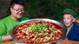 Countryside Recipe | Mala Pig's Large Intestines with Tofu Pudding