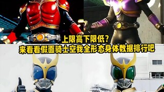 上限高下限低？来看看假面骑士空我全形态身体数据排行吧