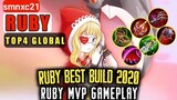 Ruby Best Build 2020 | World Rank No.4 Full Gameplay by [ smnxc21 ] MVP🔥- MLBB
