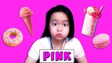 24 JAM MAKAN MAKANAN WARNA PINK BARENG ATUN ft @BANGJBLOX | ROBLOX