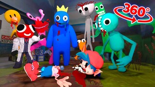 Rainbow Friends sll Jumpscares 360° Game over FNF Animation