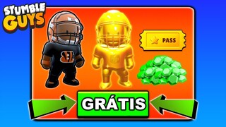 😱 É AMANHÃ!!! NOVAS SKINS E GEMAS GRÁTIS DA ATUALIZAÇÃO DO STUMBLE GUYS 0.45.3
