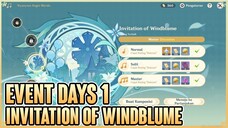 Event Days 1 Invitation Of Windblume - Genshin Impact