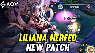 AOV : LILIANA GAMEPLAY | NERFED NEW PATCH - ARENA OF VALOR LIÊNQUÂNMOBILE ROV