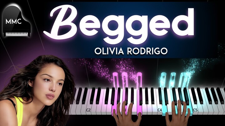 Begged by Olivia Rodrigo piano cover/tutorial + sheet music