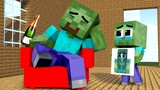 Monster School : Poor Little Zombie Love Bad Zombie Family - Sad Story - Minecraft Animation