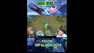 PASCOL TOP GLOBAL MIYA [Exe] -Mobile legends #shorts