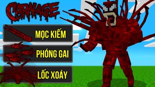 Minecraft Nhưng mình có thể Biến hình thành Carnage Symbiote với 4 Kỹ năng Cực mạnh
