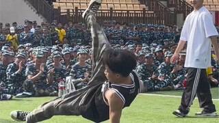 Talent show at university military training