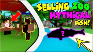 SELLING 200 MYTHIC FISH In Fishing Simulator - ROBLOX