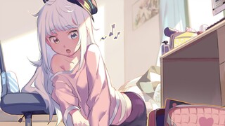 Mea vừa hát vừa thu dọn hành lý. [Một phút nữa tôi sẽ cho bạn xem Kamakuya]