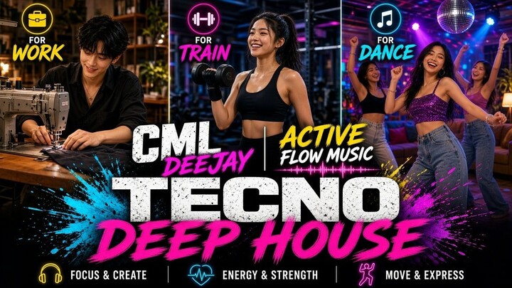 🔥 Combine TRAINING, WORK, AND FUN: 130 BPM Techno House | 60-Minute Non-Stop Mix