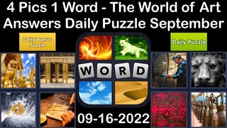 4 Pics 1 Word - The World of Art - 16 September 2022 - Answer Daily Puzzle + Bonus Puzzle