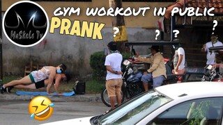 GYM WORKOUT IN PUBLIC PRANK | BAKLA EDITION | maskelstv