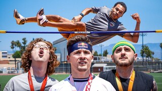 三个普通人能打败奥运冠军吗？！// Can 3 Guys Beat 1 Olympic Athlete?