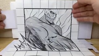 Buat ulang Attack on Titan menggunakan selembar kertas!