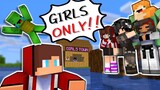 Maizen : Girls ONLY TOWN - Minecraft Parody Animation Mikey and JJ