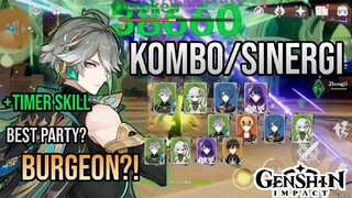 Alhaitham Party Sinergi (Spread, Quickbloom, Hyperbloom, Burgeon) | Genshin Impact Indonesia